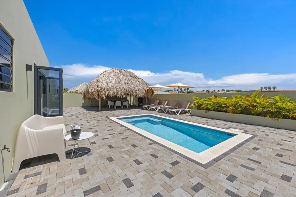 Villa 18: 6 pers. met zwembad en tuin, Mambo Beach, Curaçao