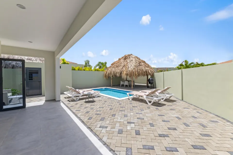 Villa 22: 4 pers. met zwembad en tuin, Mambo Beach, Curaçao