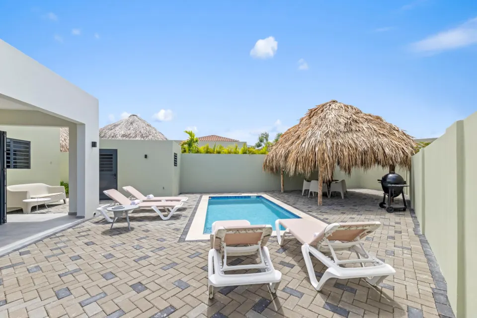 Villa 22: 4 pers. met zwembad en tuin, Mambo Beach, Curaçao