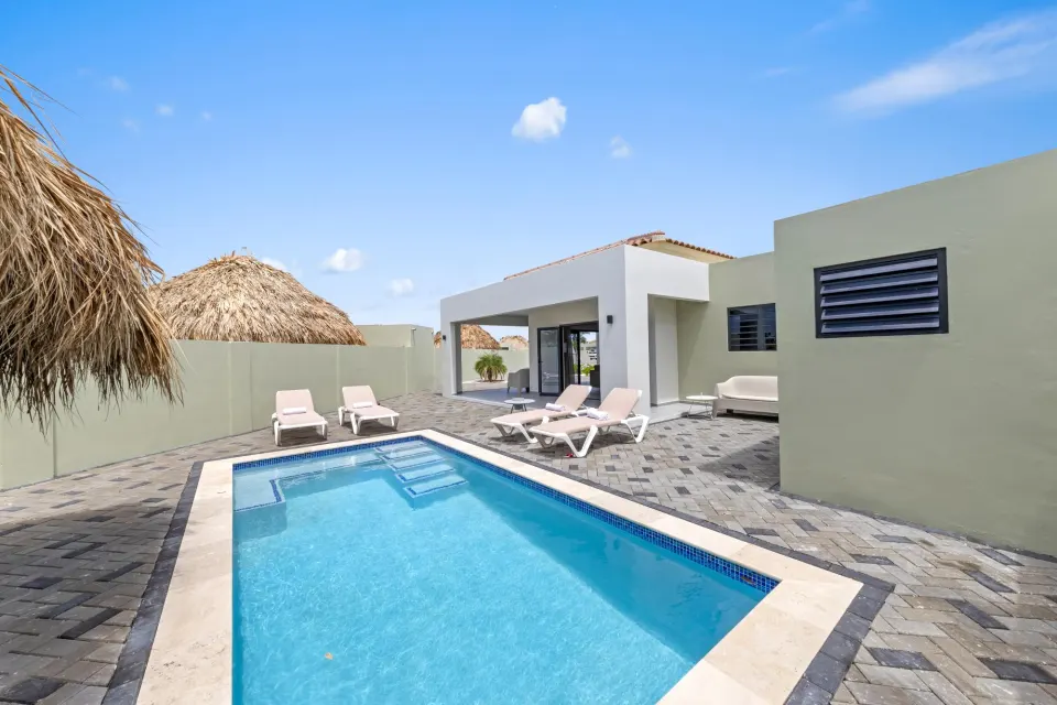 Villa 22: 4 pers. met zwembad en tuin, Mambo Beach, Curaçao