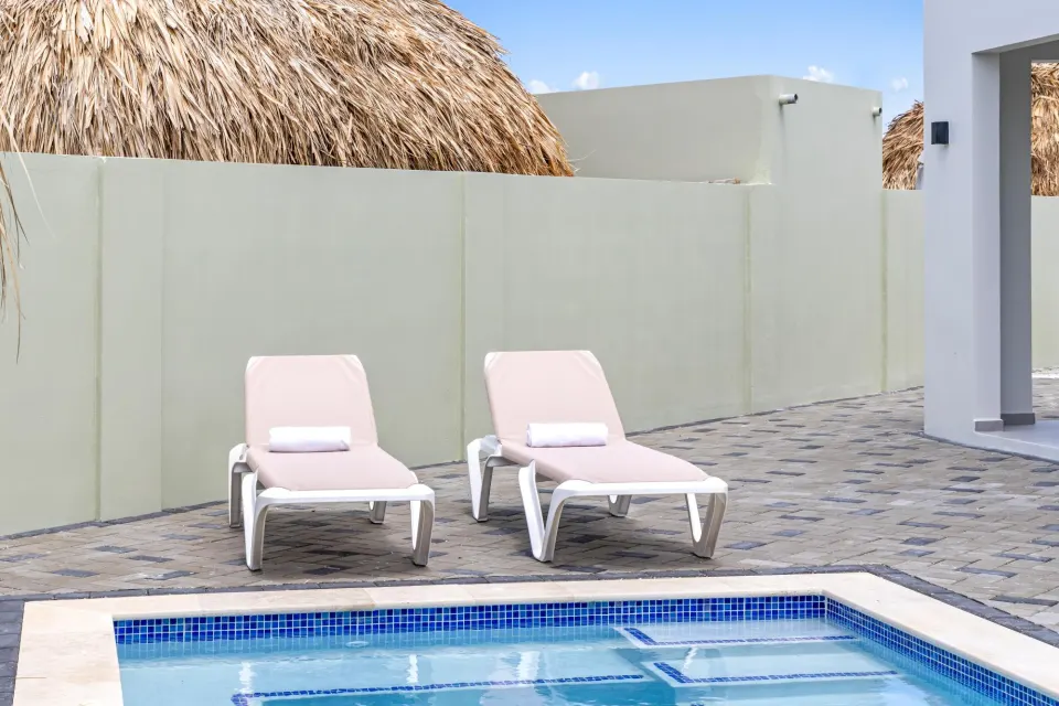 Villa 22: 4 pers. met zwembad en tuin, Mambo Beach, Curaçao